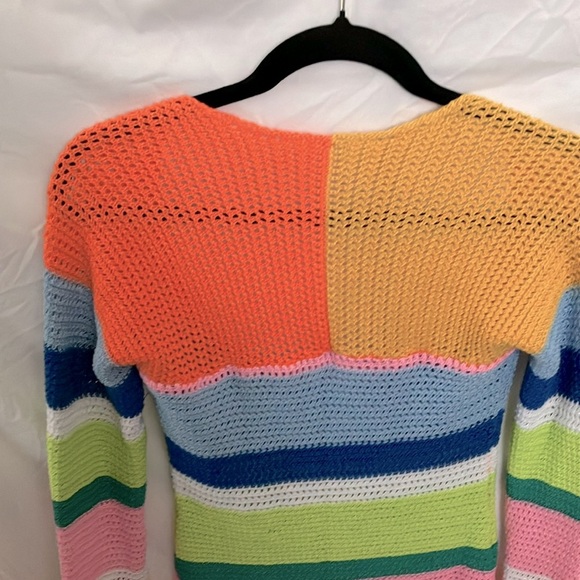 Unbranded: Rainbow colored Knit Swimsuit coverup dress- sheer- XL - Picture 10 of 16